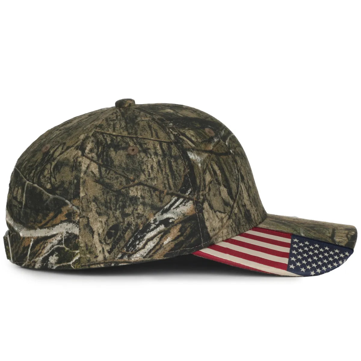 Outdoor Cap CWF-305 Woven Flag Structured Solid Back Hat Unisex Accessories Hats & Caps