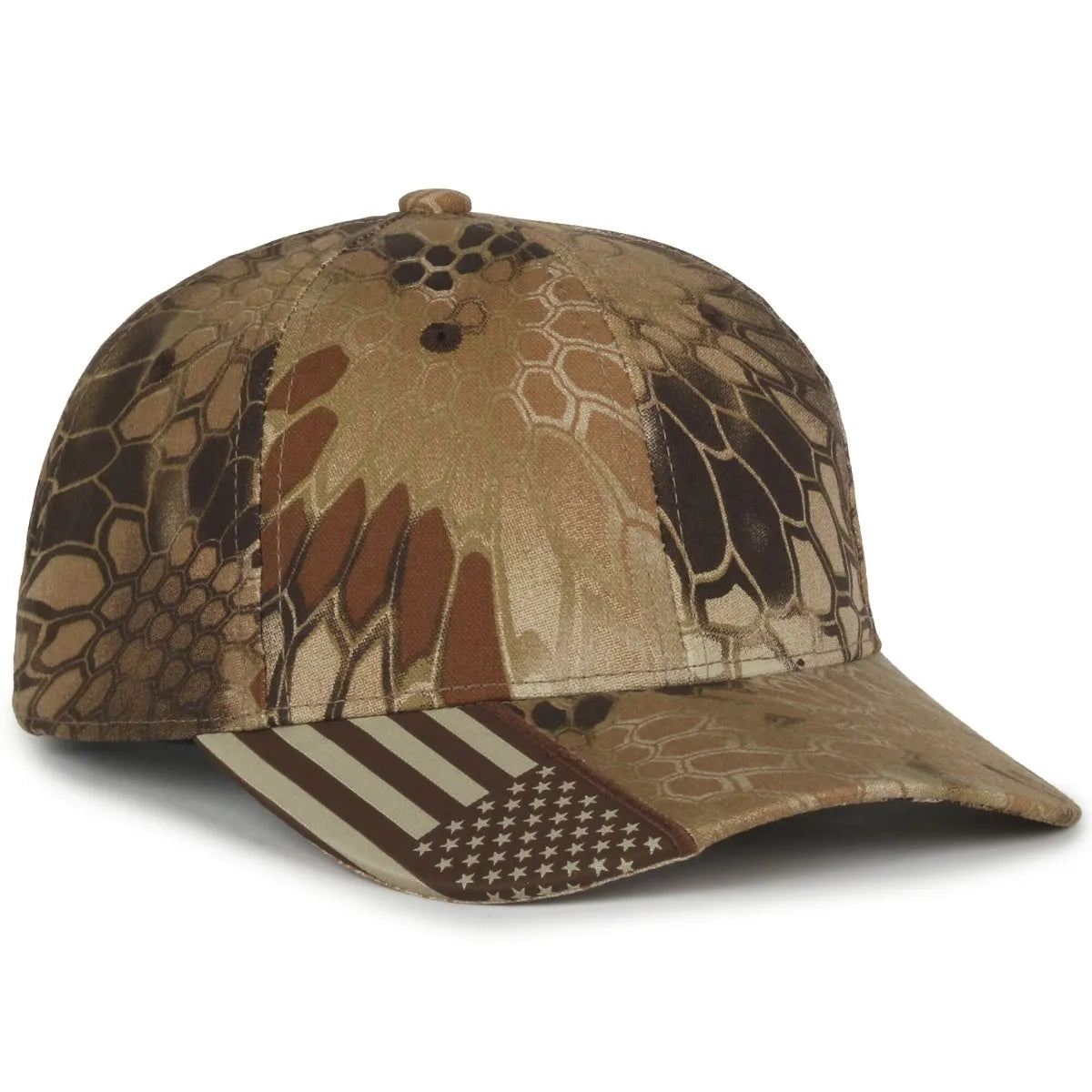 Outdoor Cap CWF-305 Woven Flag Structured Solid Back Hat Unisex Accessories Hats & Caps