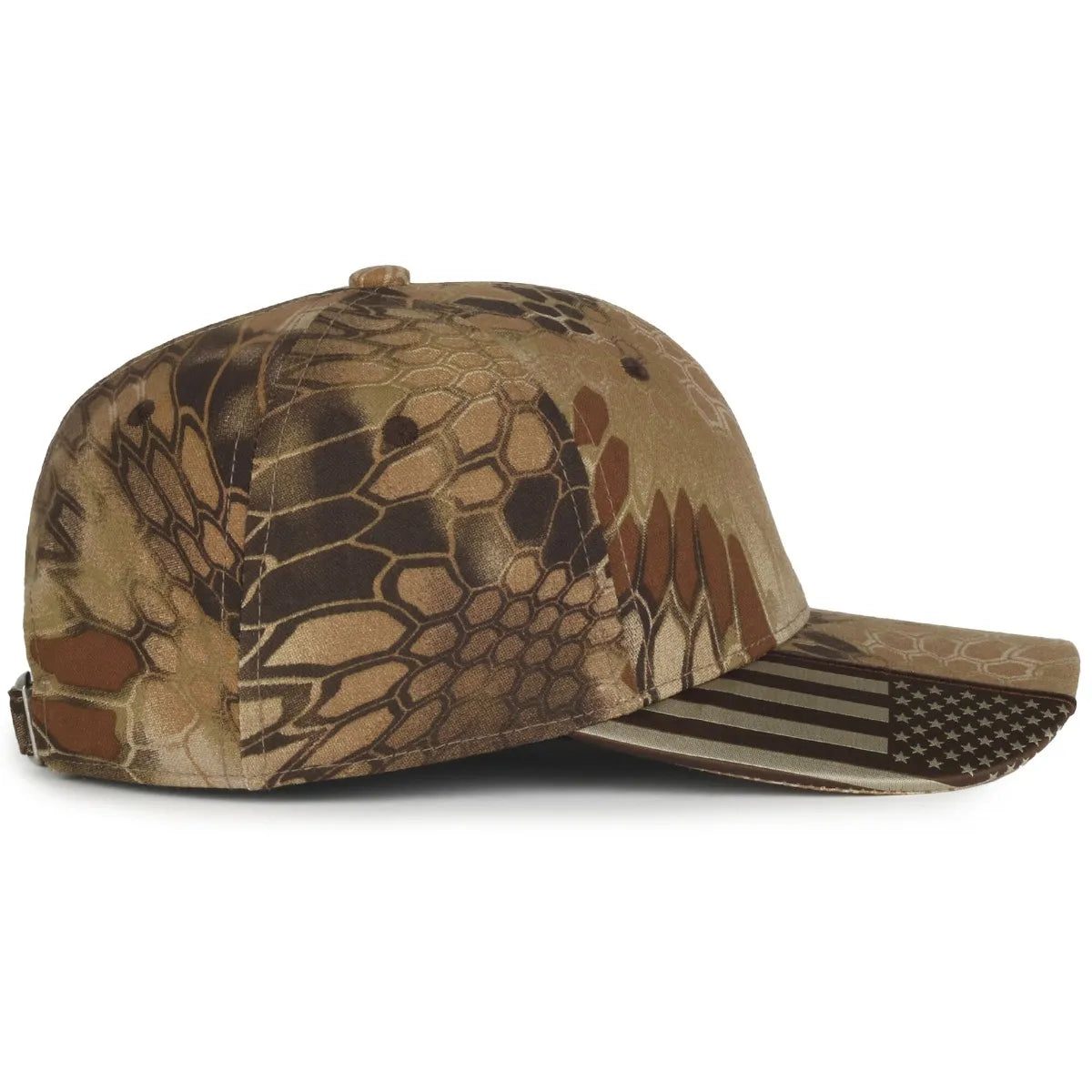 Outdoor Cap CWF-305 Woven Flag Structured Solid Back Hat Unisex Accessories Hats & Caps