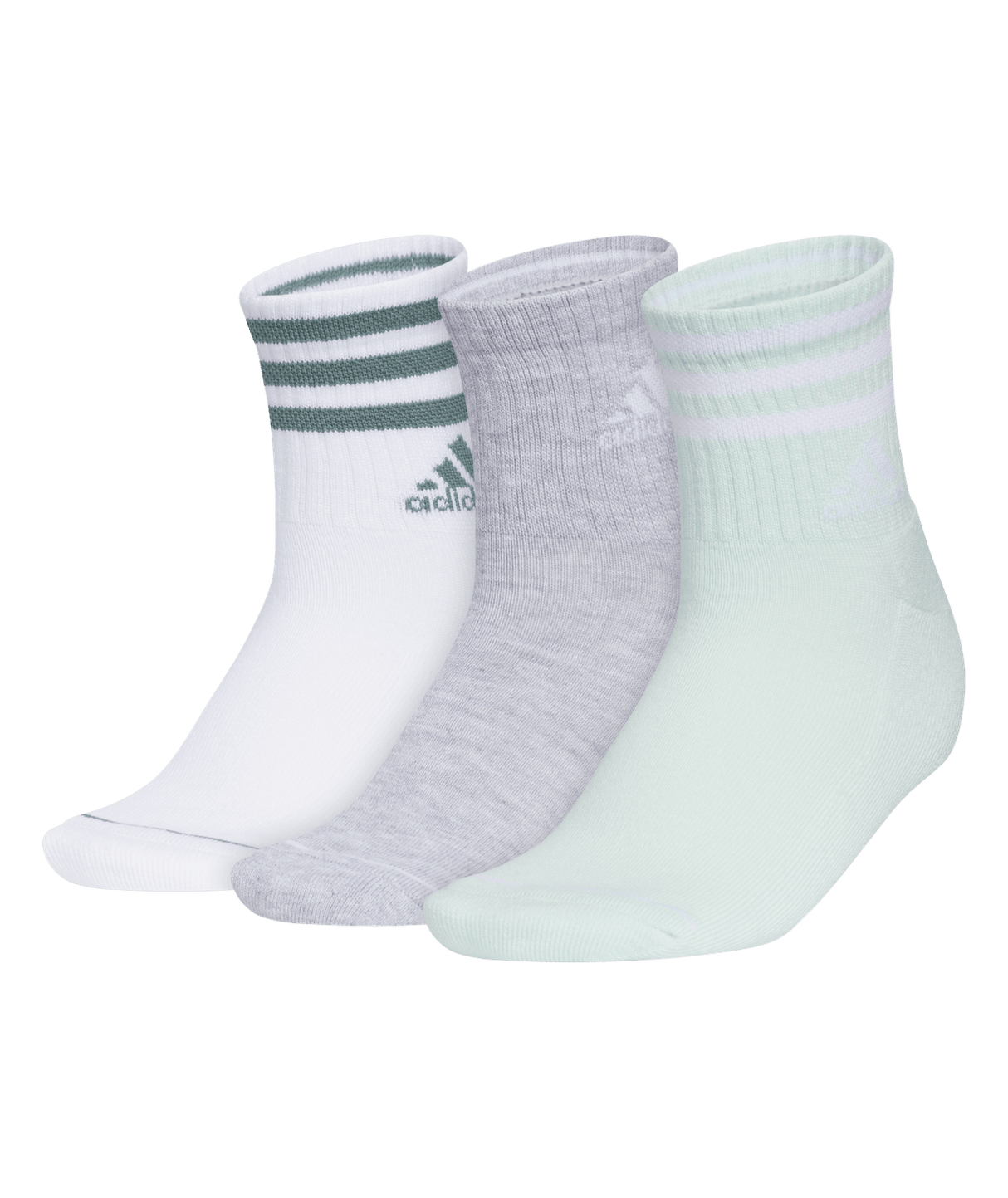 adidas Women's Cushioned 3-Stripe 3.0 3-Pack High Quarter Socks Unisex Accessories Socks