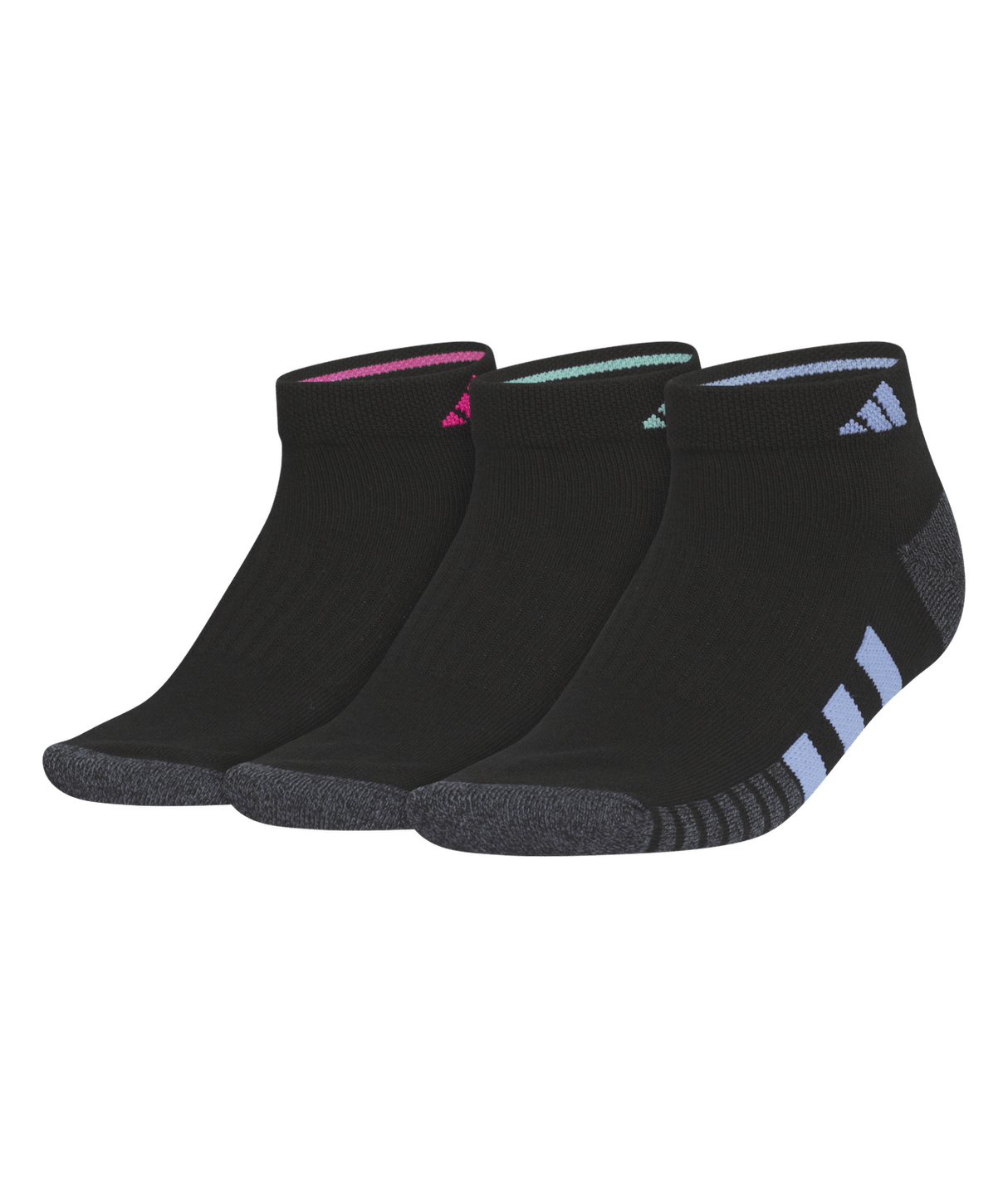 adidas Women's Cushioned 3.0 3-Pack Low Cut Socks Unisex Accessories Socks