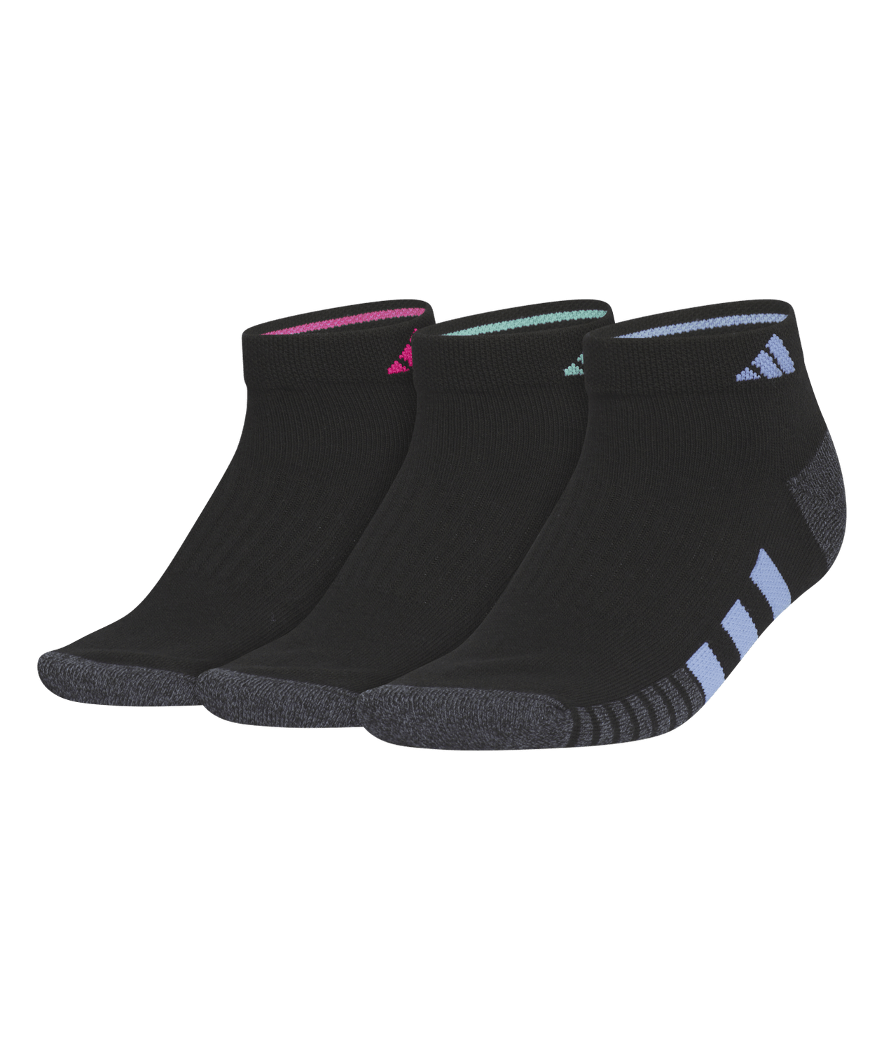 adidas Women's Cushioned 3.0 3-Pack Low Cut Socks Unisex Accessories Socks