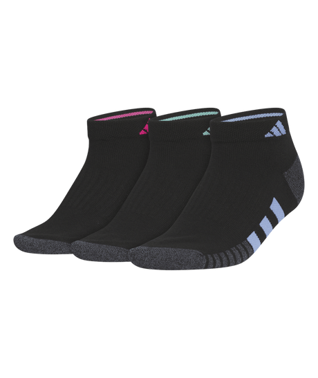 adidas Women's Cushioned 3.0 3-Pack Low Cut Socks Unisex Accessories Socks