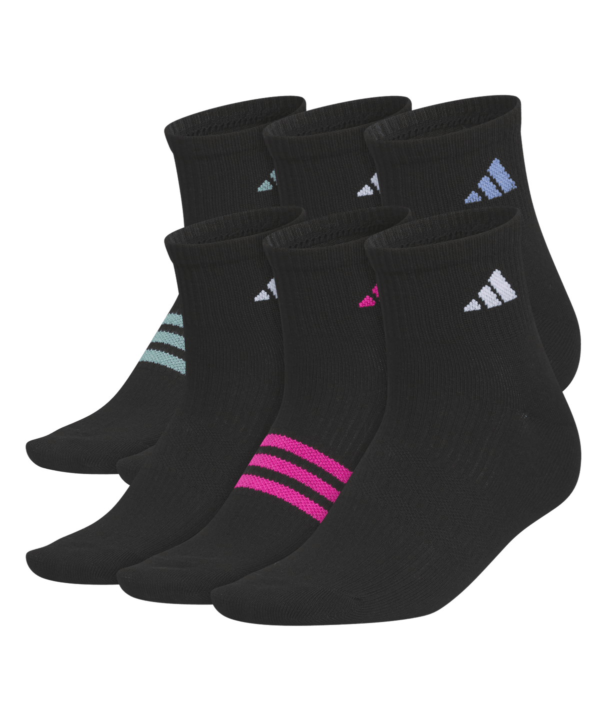 adidas Women's Superlite 3.0 6-Pack Quarter Socks Unisex Accessories Socks