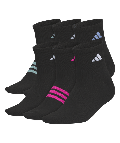 adidas Women's Superlite 3.0 6-Pack Quarter Socks Unisex Accessories Socks