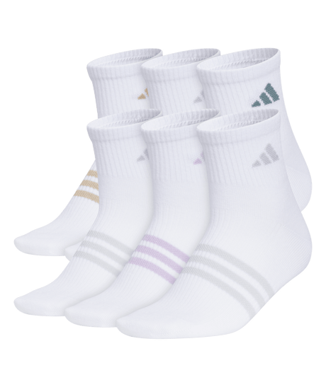 adidas Women's Superlite 3.0 6-Pack Quarter Socks Unisex Accessories Socks