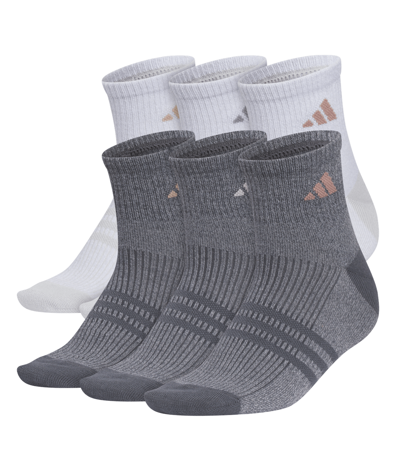 adidas Women's Superlite 3.0 6-Pack Quarter Socks Unisex Accessories Socks