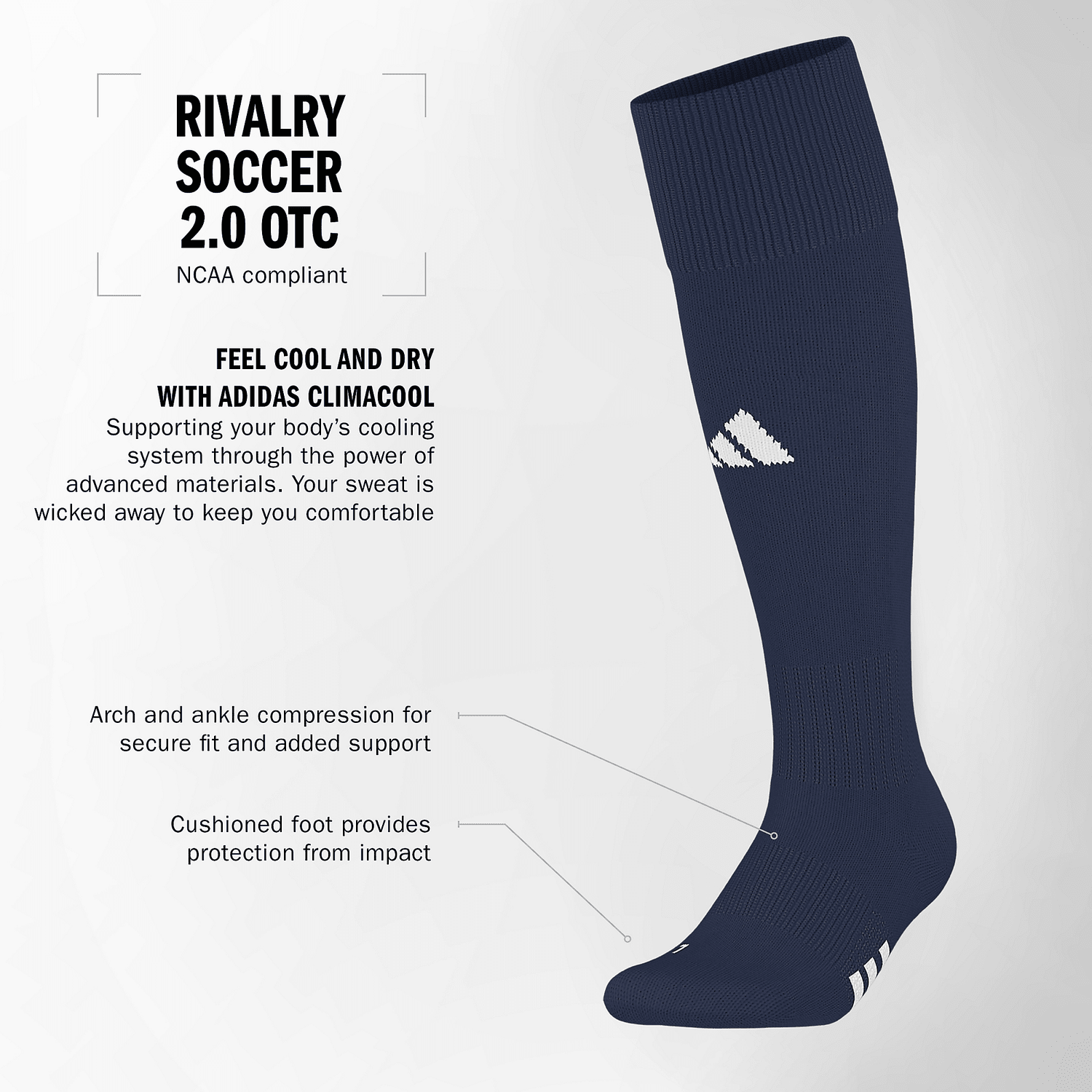 adidas Rivalry Soccer 2.0 OTC Socks Unisex Accessories Socks