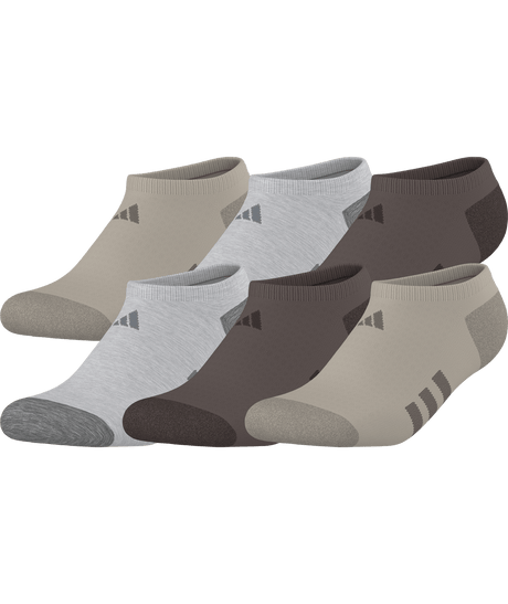 adidas Youth Athletic Cushioned 6-Pack No Show Socks Unisex Accessories Socks