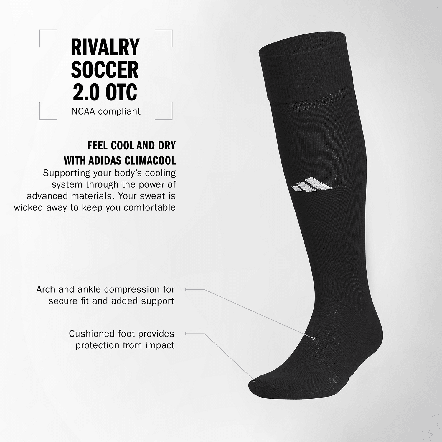 adidas Rivalry Soccer 2.0 OTC Socks Unisex Accessories Socks