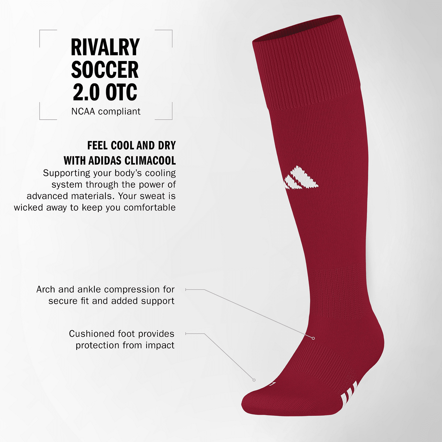 adidas Rivalry Soccer 2.0 OTC Socks Unisex Accessories Socks