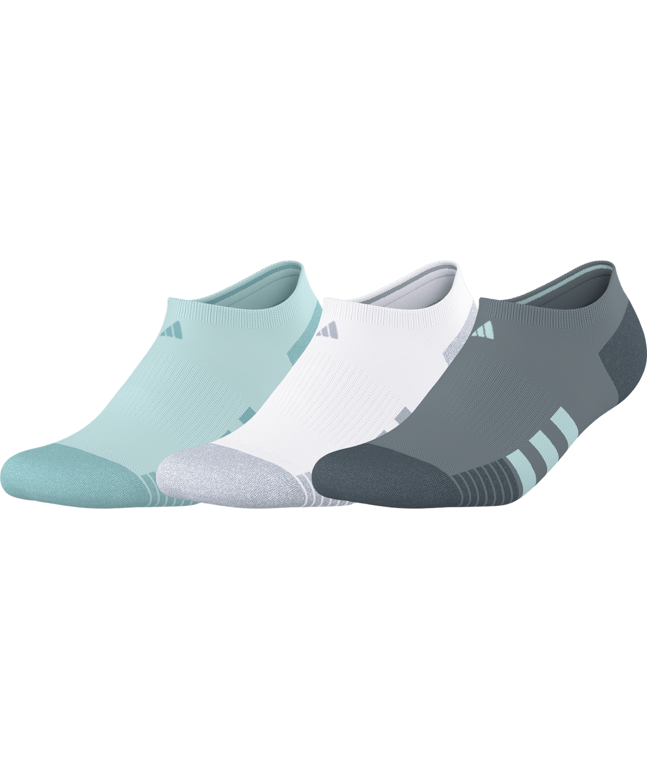 adidas Women's Cushioned 3.0 3-Pack No Show Socks Unisex Accessories Socks