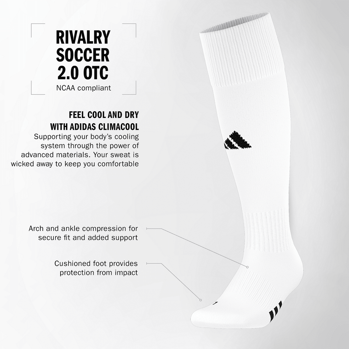 adidas Rivalry Soccer 2.0 OTC Socks Unisex Accessories Socks