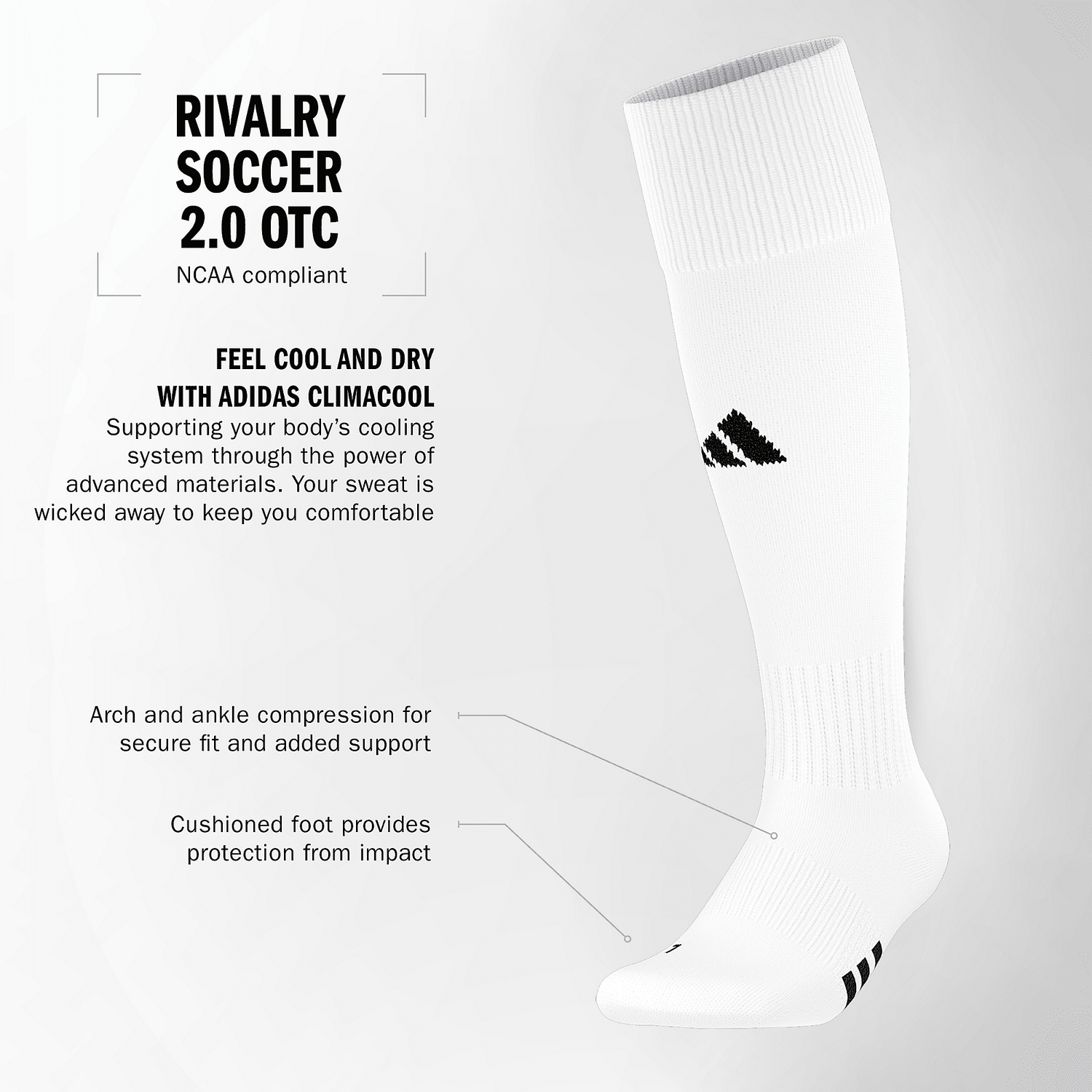 adidas Rivalry Soccer 2.0 OTC Socks Unisex Accessories Socks