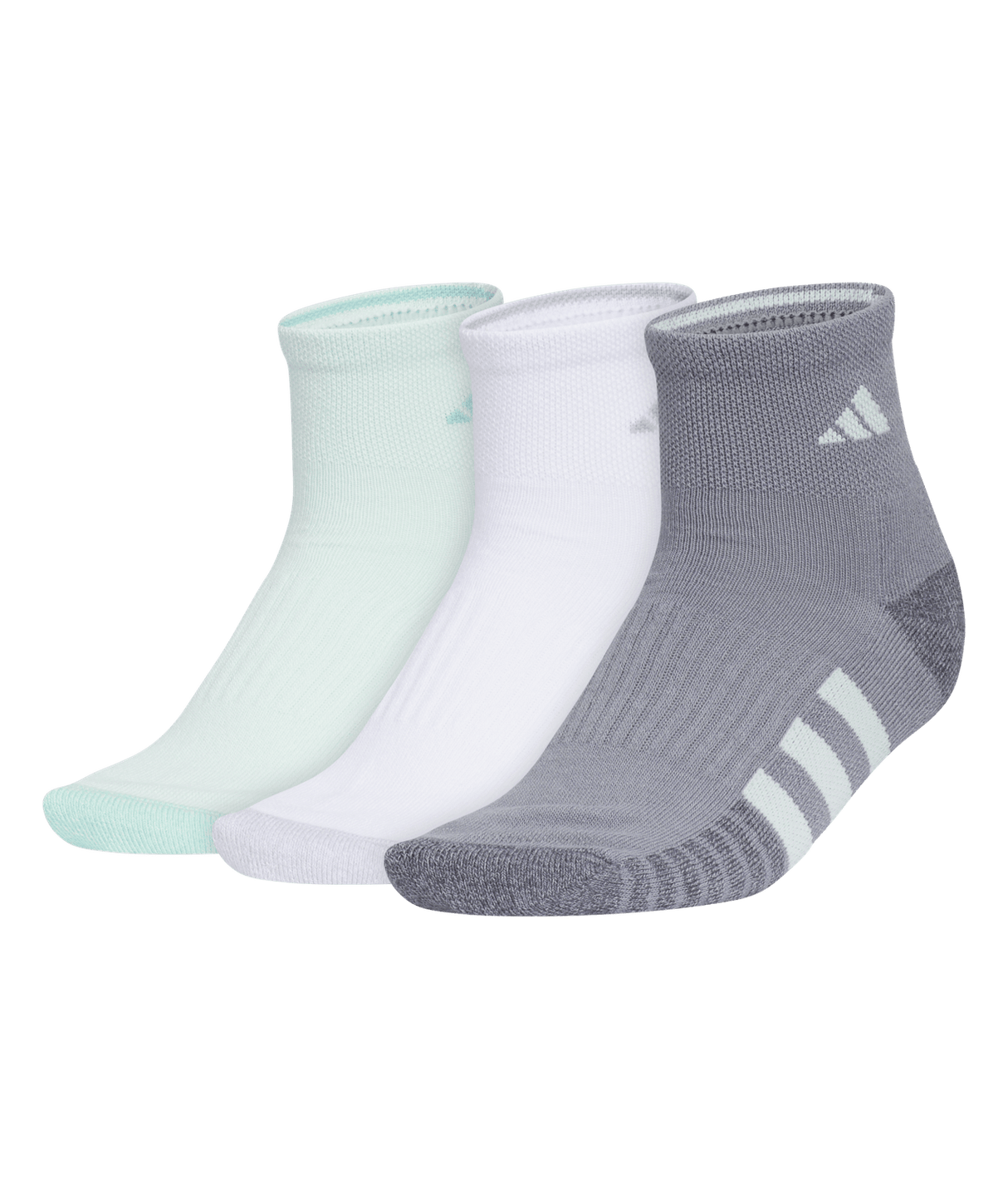 adidas Women's Cushioned 3.0 3-Pack Quarter Socks Unisex Accessories Socks