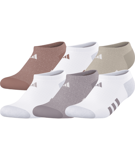 adidas Girl's Athletic Cushioned 6-Pack No Show Socks Unisex Accessories Socks