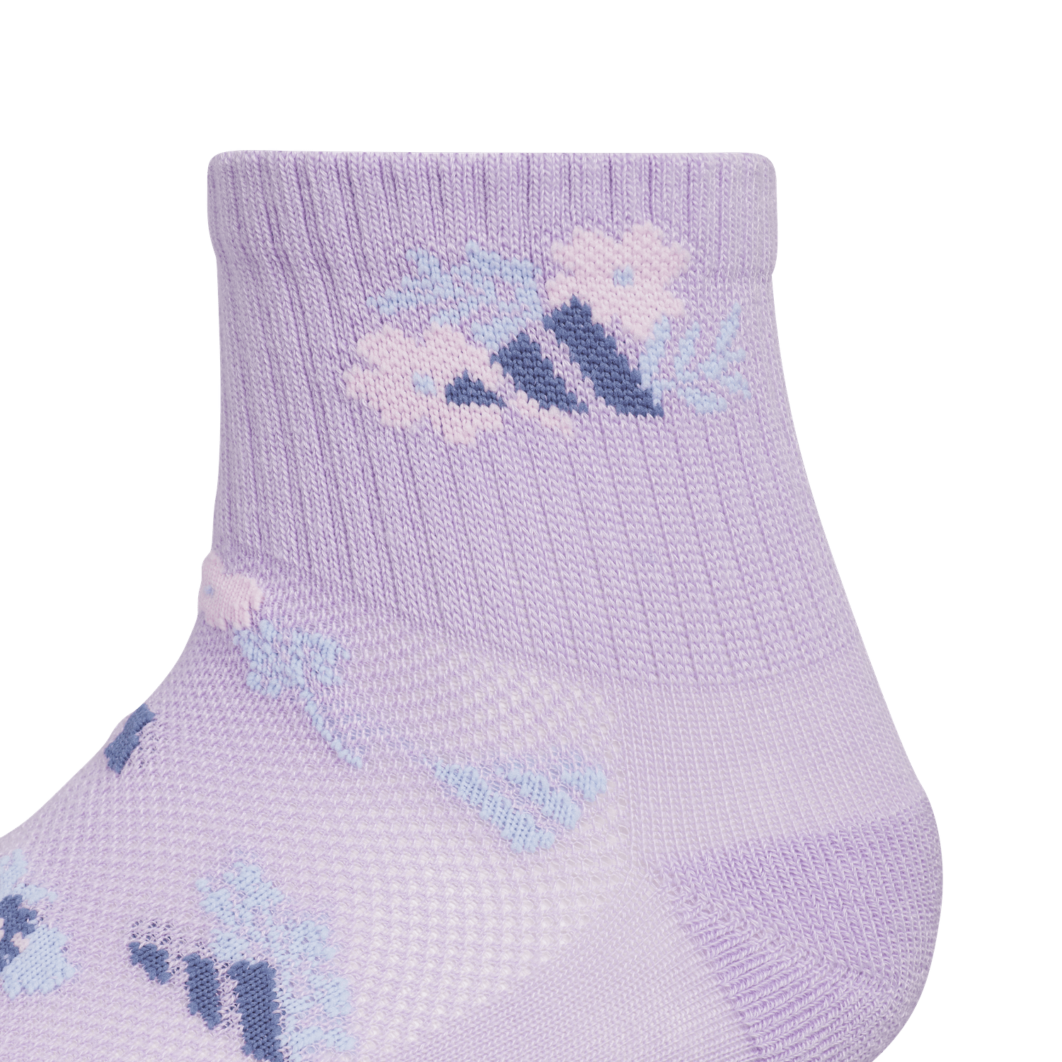 adidas Girls' Cushioned Graphic Quarter Socks 6 Pairs Unisex Accessories Socks