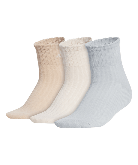 adidas Women's Sport Fashion Quarter Socks 3 Pairs Unisex Accessories Socks
