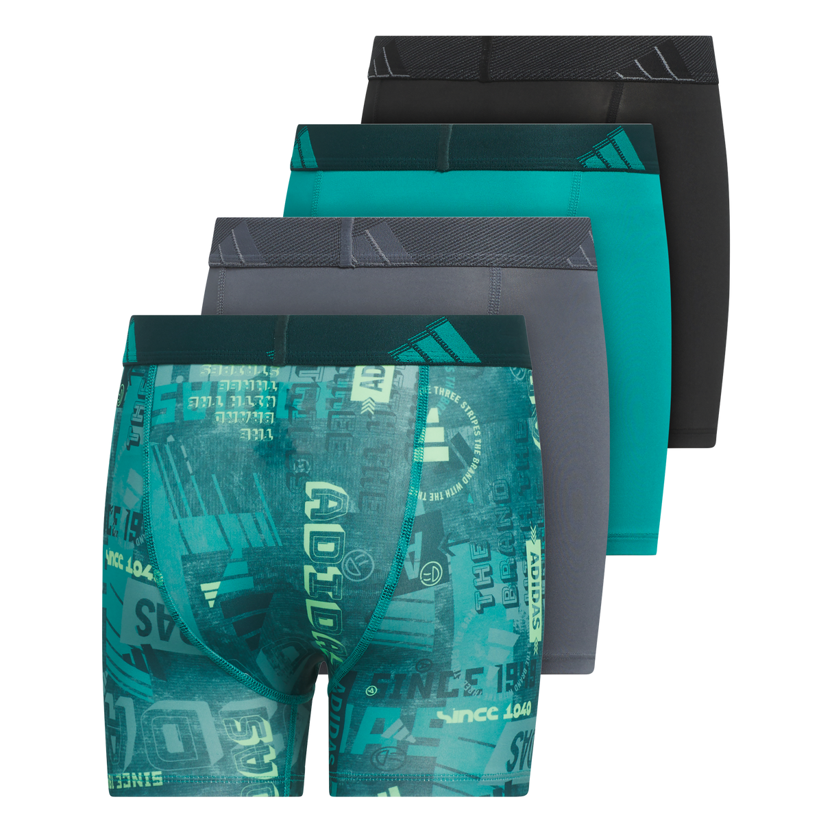 adidas Youth Microfiber Graphic 4-Pack Boxer Brief-2
