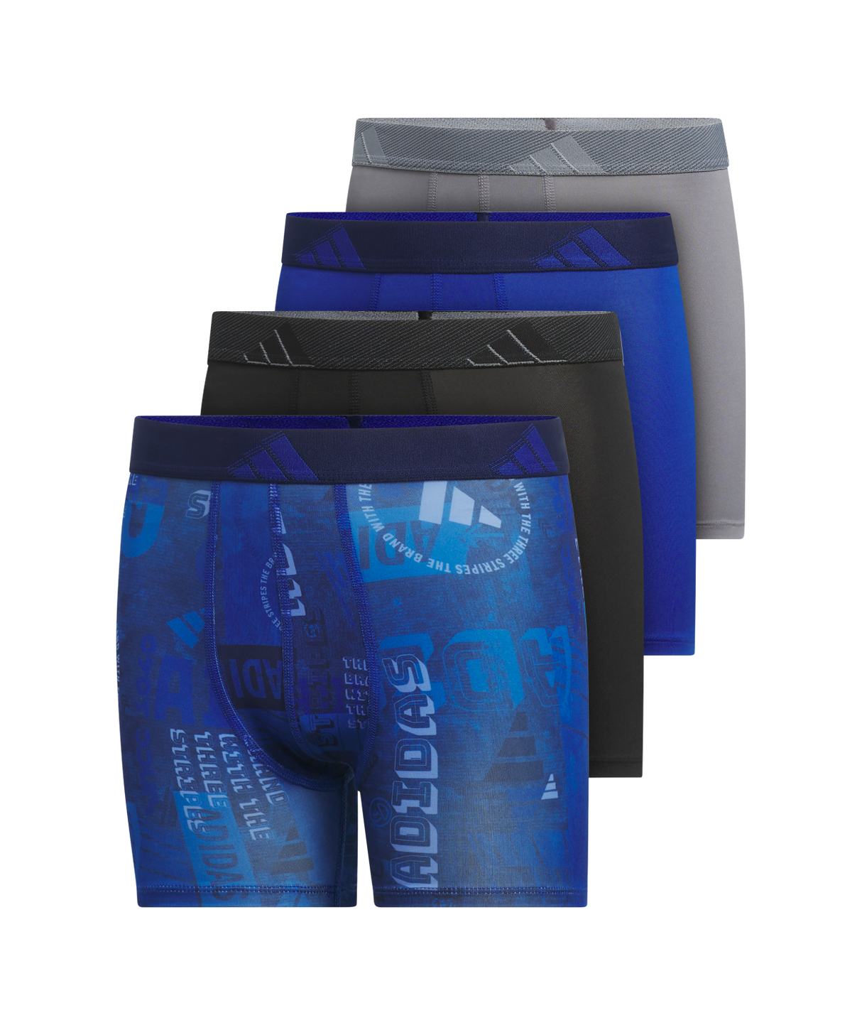 adidas Youth Microfiber Graphic 4-Pack Boxer Brief-1
