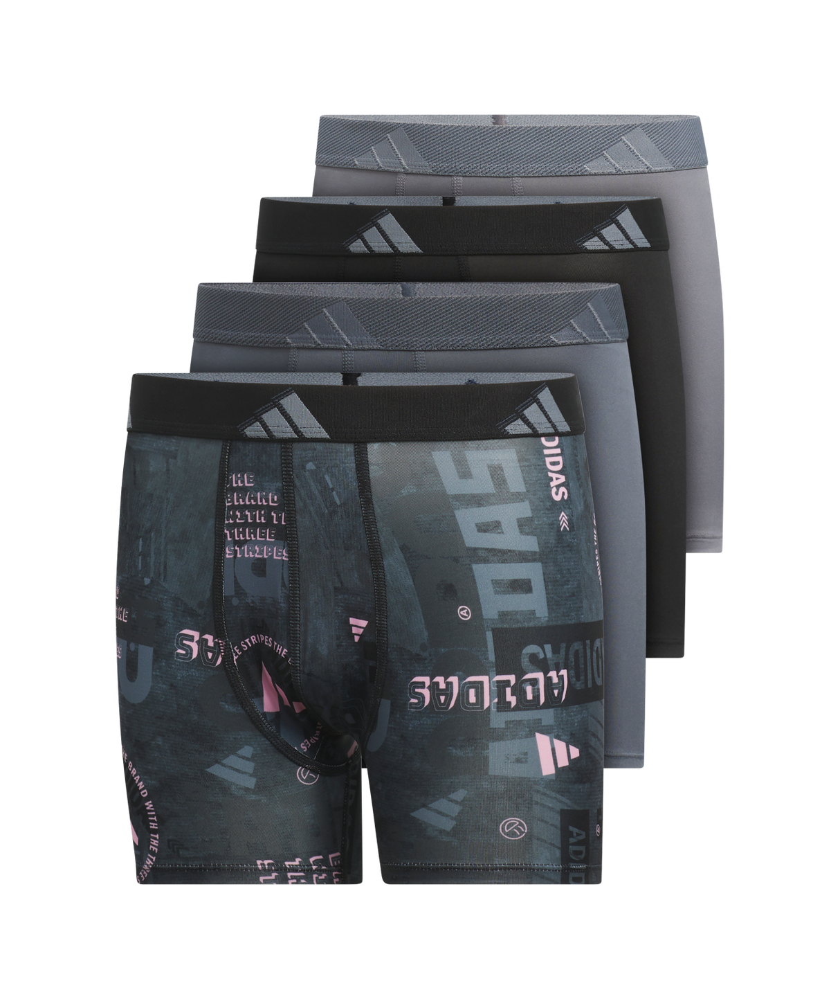 adidas Youth Microfiber Graphic 4-Pack Boxer Brief-1