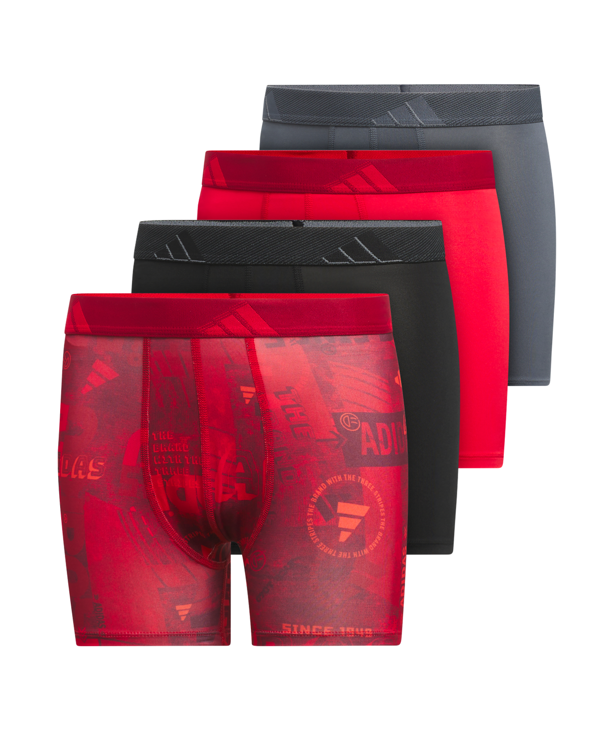 adidas Youth Microfiber Graphic 4-Pack Boxer Brief-1