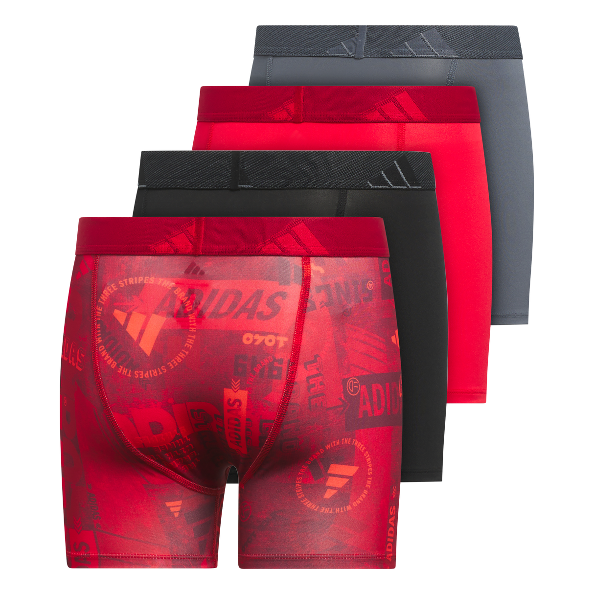 adidas Youth Microfiber Graphic 4-Pack Boxer Brief-2