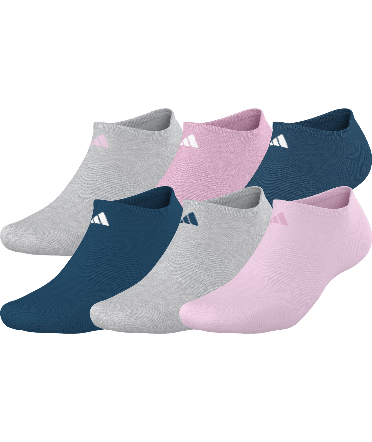 adidas Women's Athletic Cushioned 6-Pack No Show Socks Unisex Accessories Socks