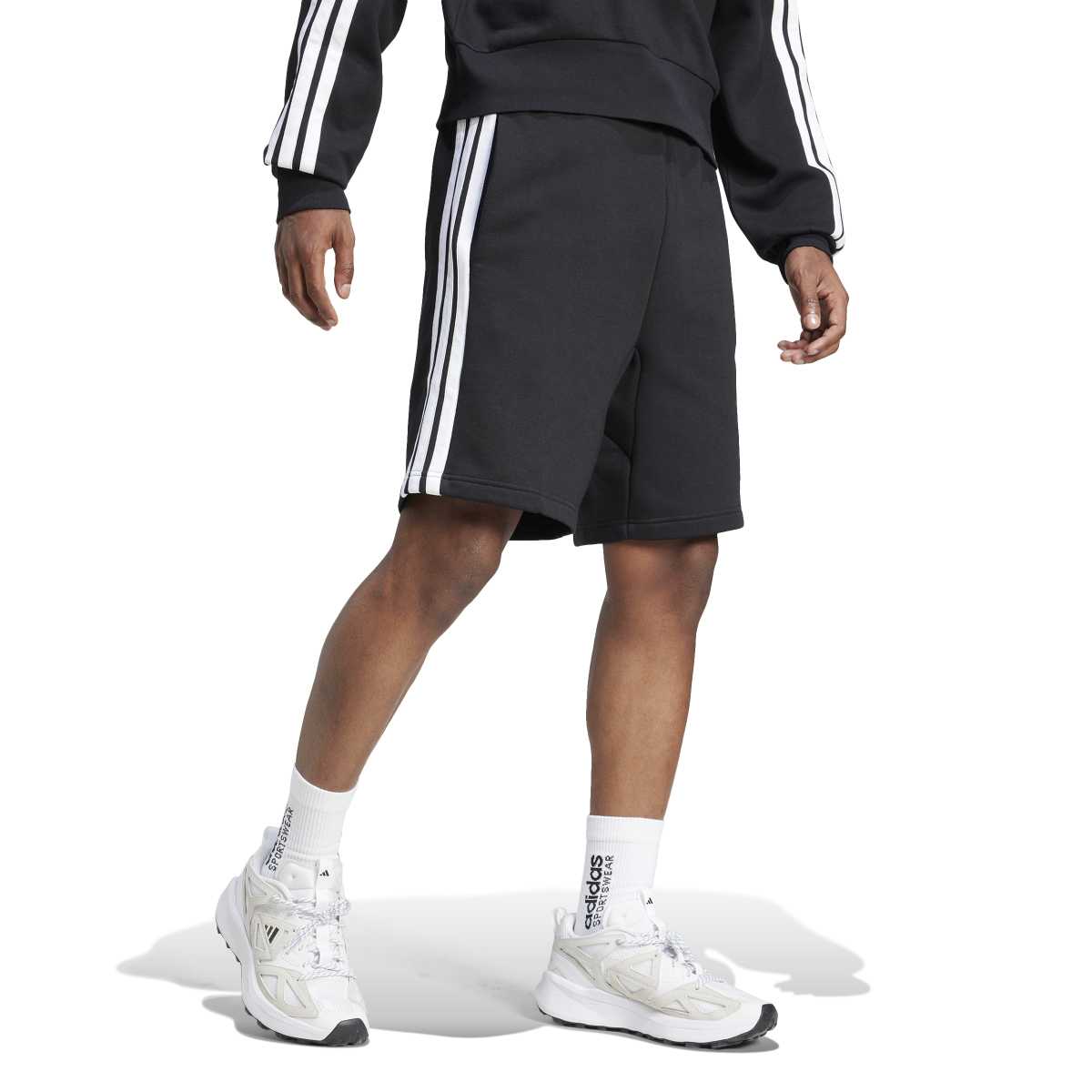 adidas Men's Essentials Three Stripes Fleece Shorts-5