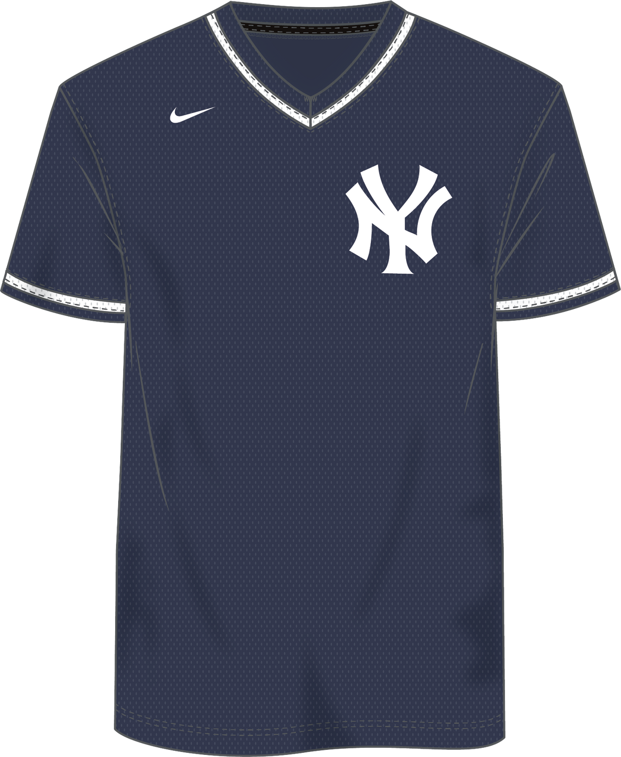 Nike New York Yankees Men's Institutional V-Neck Short Sleeve Synthetic Jersey