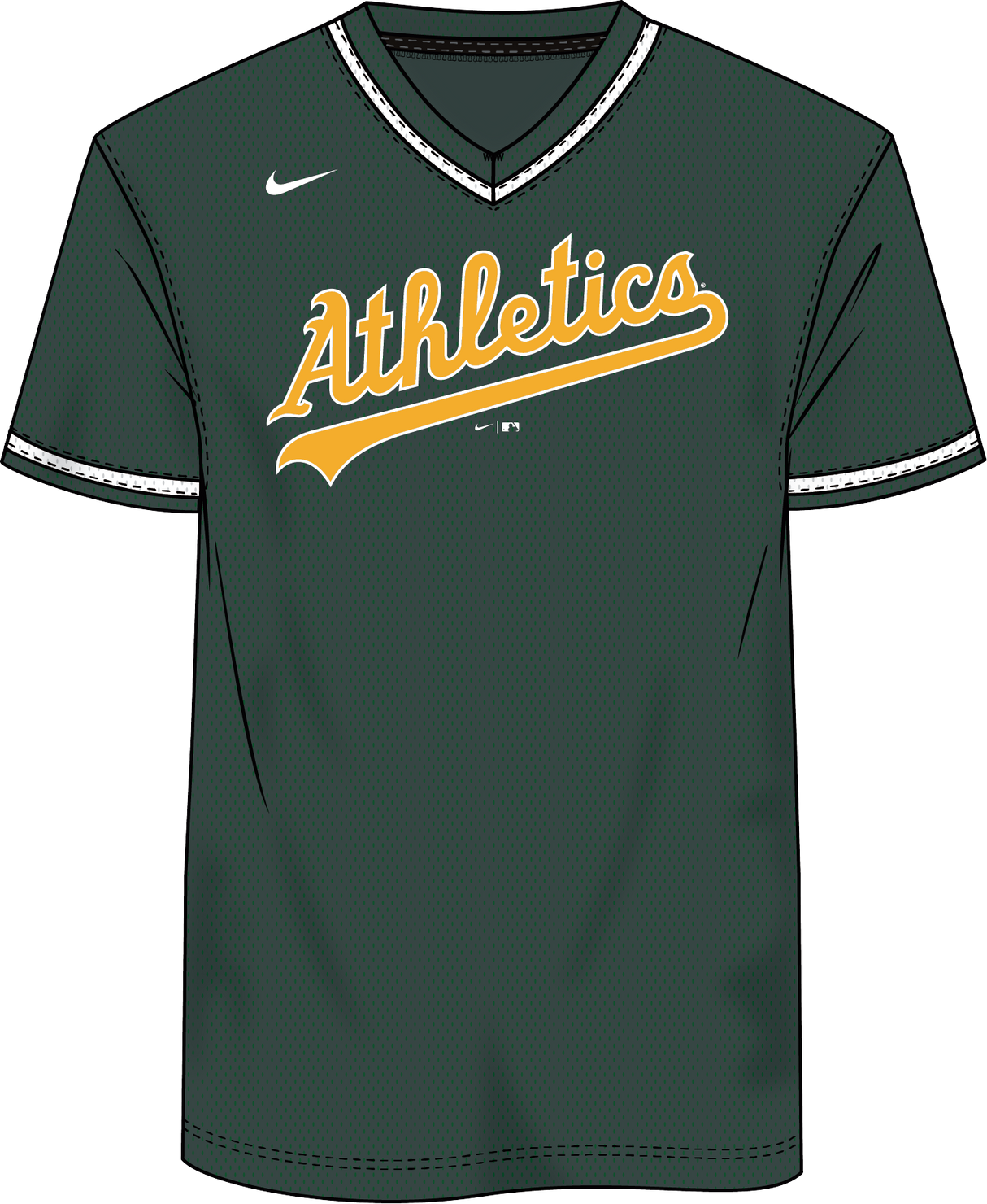 Nike Athletics Men's Institutional V-Neck Short Sleeve Synthetic Jersey