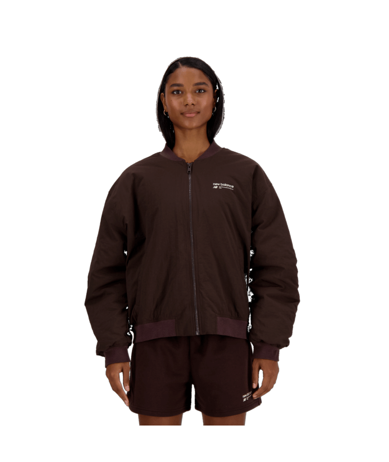 New Balance Women's Linear Heritage Woven Bomber Jacket-2