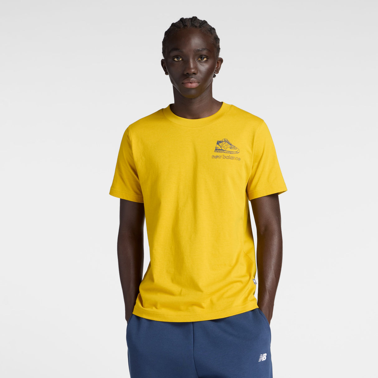 New Balance Men's Left Chest Shoe Sketch T-Shirt-1