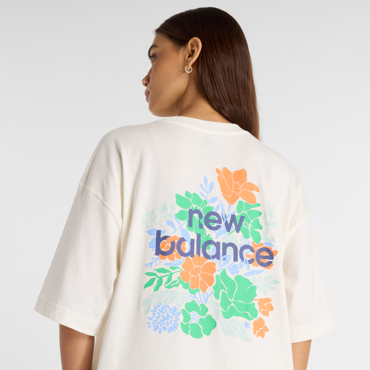 New Balance Women's Flower Oversize T-Shirt-2