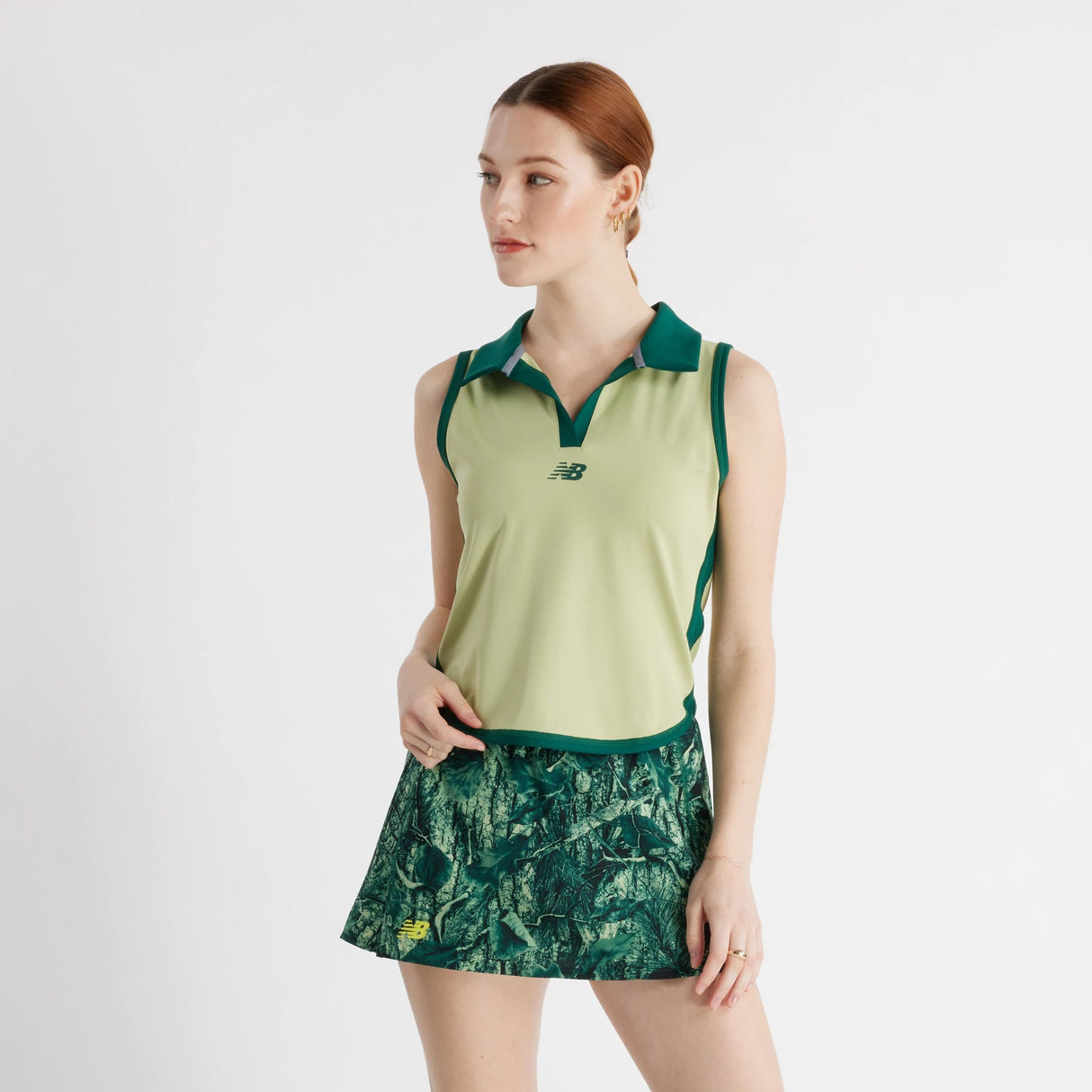 New Balance Women's Athlete Collared Tournament Tank-1