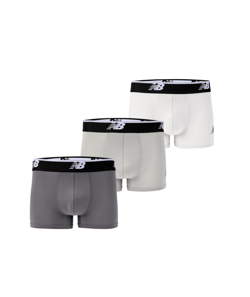 New Balance Men's Mesh 3 Inch Boxer Brief No Fly 3 Pack-1