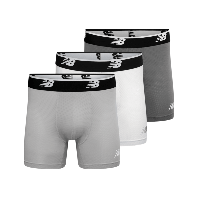 New Balance Men's Mesh 5 Inch Boxer Brief No Fly 3 Pack-1