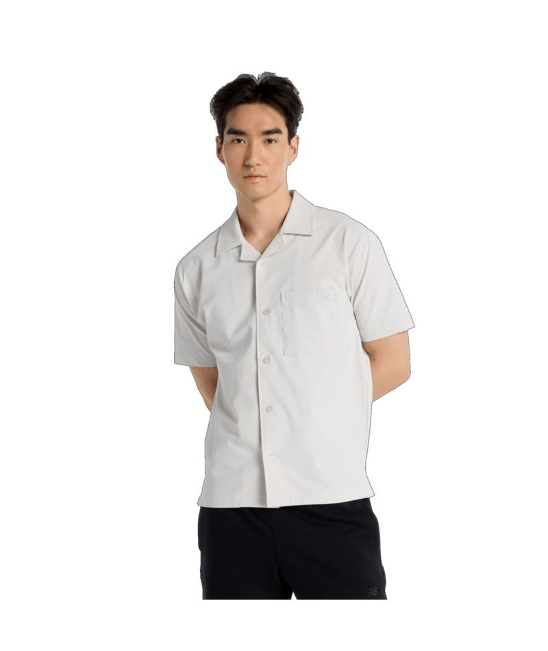 New Balance Men's Seersucker Button Up Short Sleeve-2