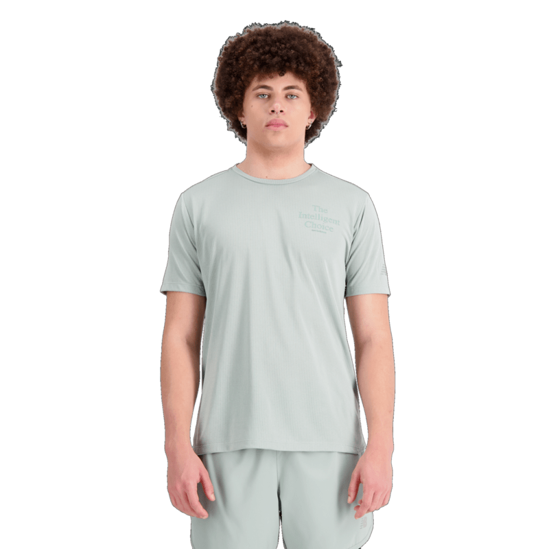 New Balance Men's Graphic Impact Run Short Sleeve-1