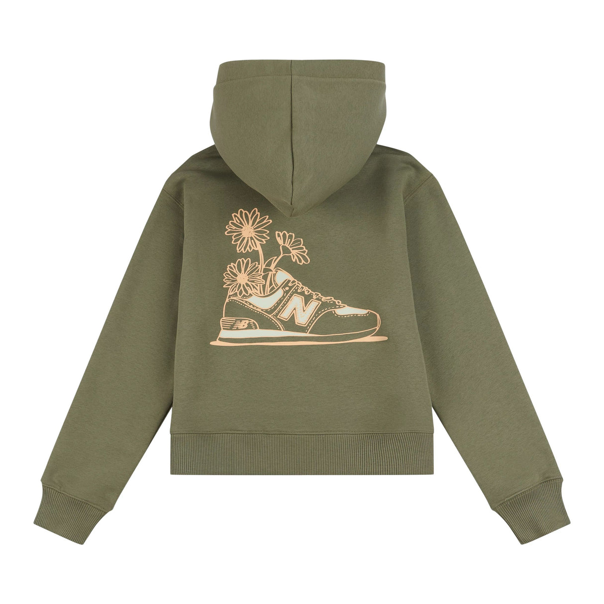 New Balance Youth Girl's Floral Sneaker Graphic Hoodie-2