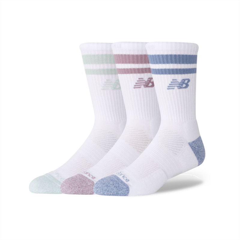 New Balance Active Lifestyle Striped Crew Socks 3 Pack-2