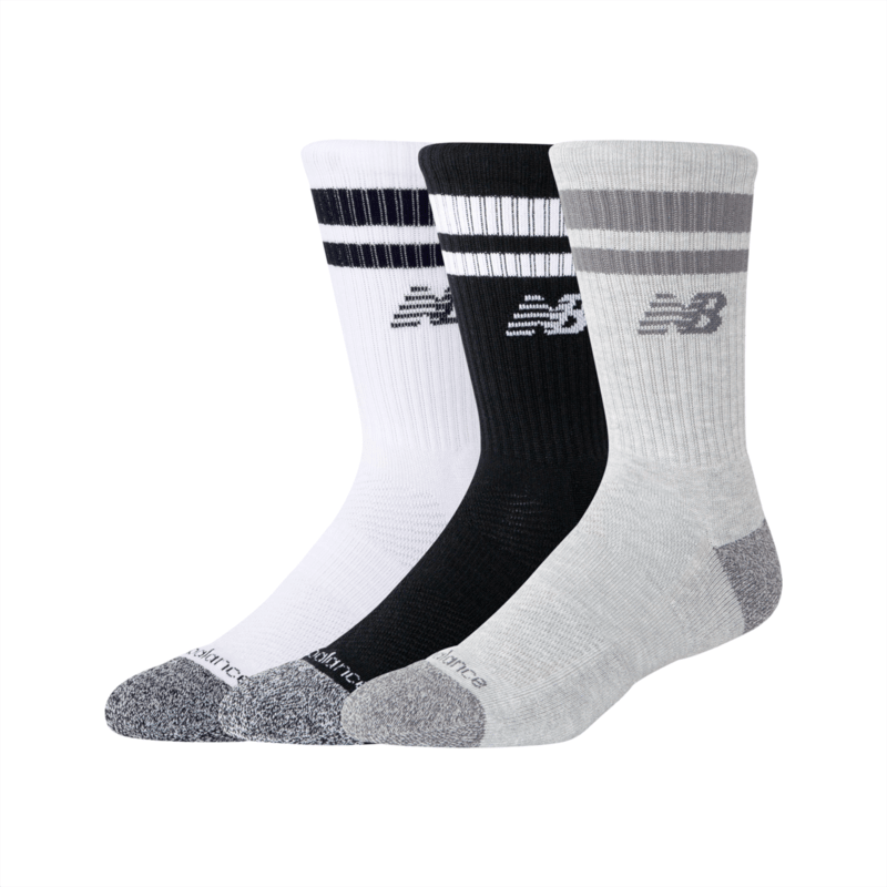 New Balance Active Lifestyle Striped Crew Socks 3 Pack-1