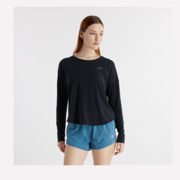 New Balance Women's Drapey Jersey Long Sleeve T-Shirt