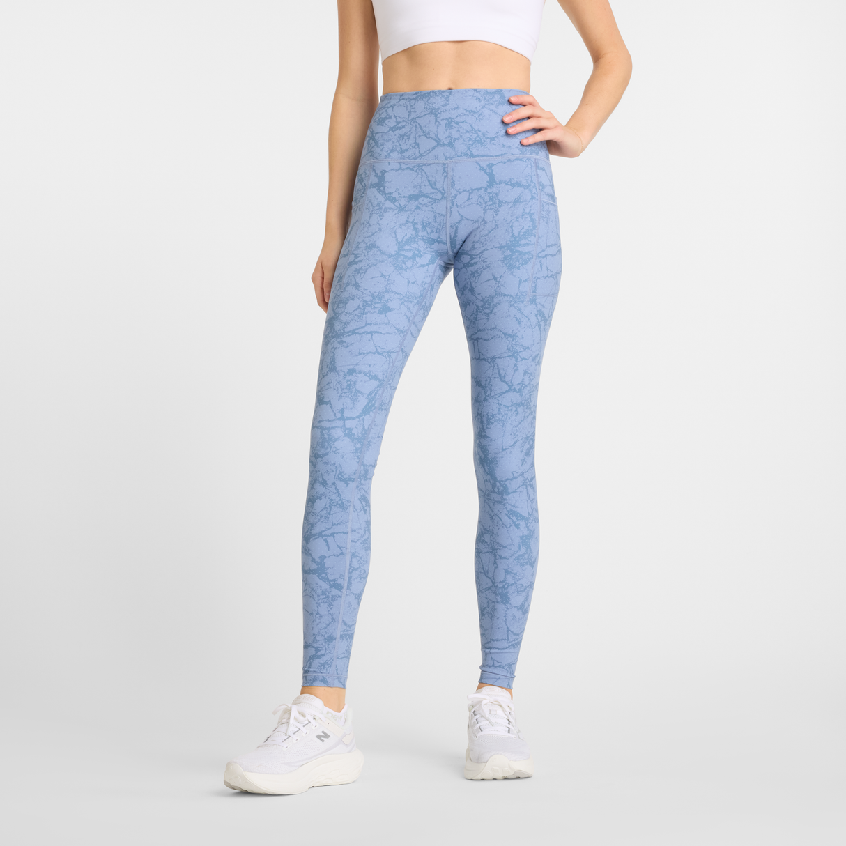 New Balance Women's Sleek Printed Pocket High Rise Legging 27-1