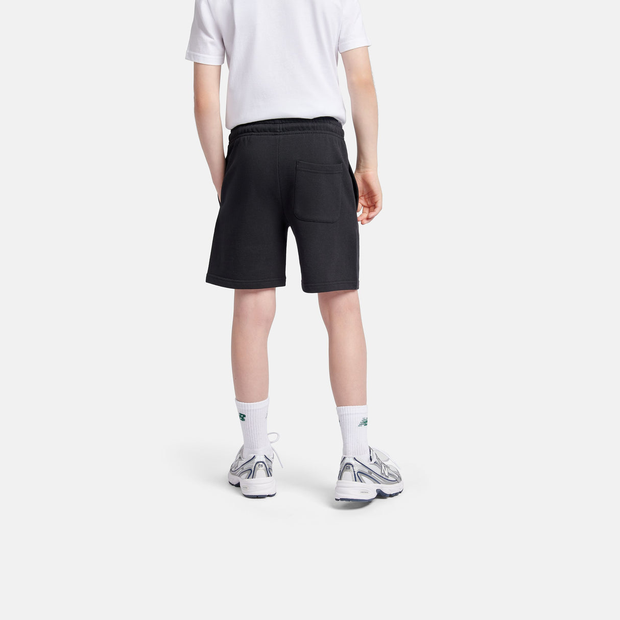 New Balance Youth French Terry Stacked Logo Short-3