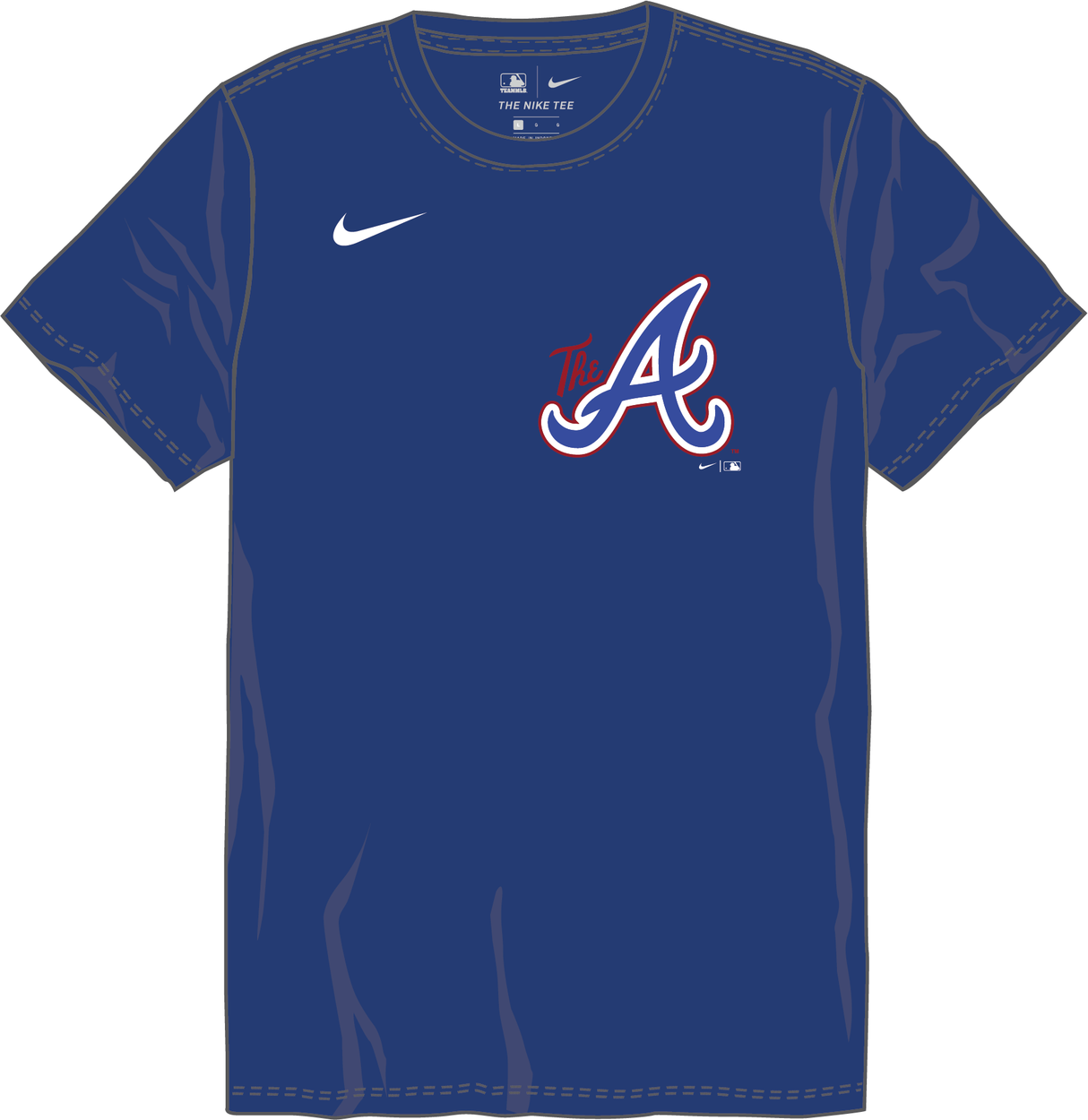 Nike Atlanta Braves Youth Institutional Short Sleeve Crew Neck Tee-2
