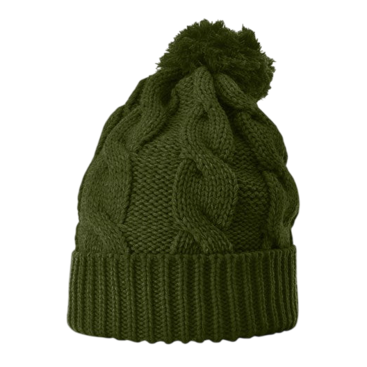 Richardson 141 Chunk Twist Knit Beanie with Cuff & Pom Hat Unisex Accessories Hats & Caps