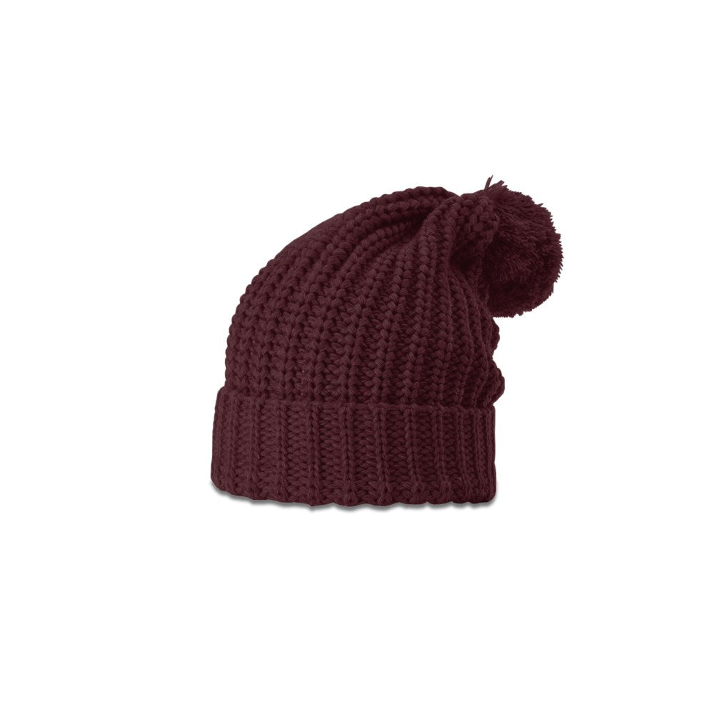Richardson 143 Chunk Cable Beanie with Cuff & Pom Hat