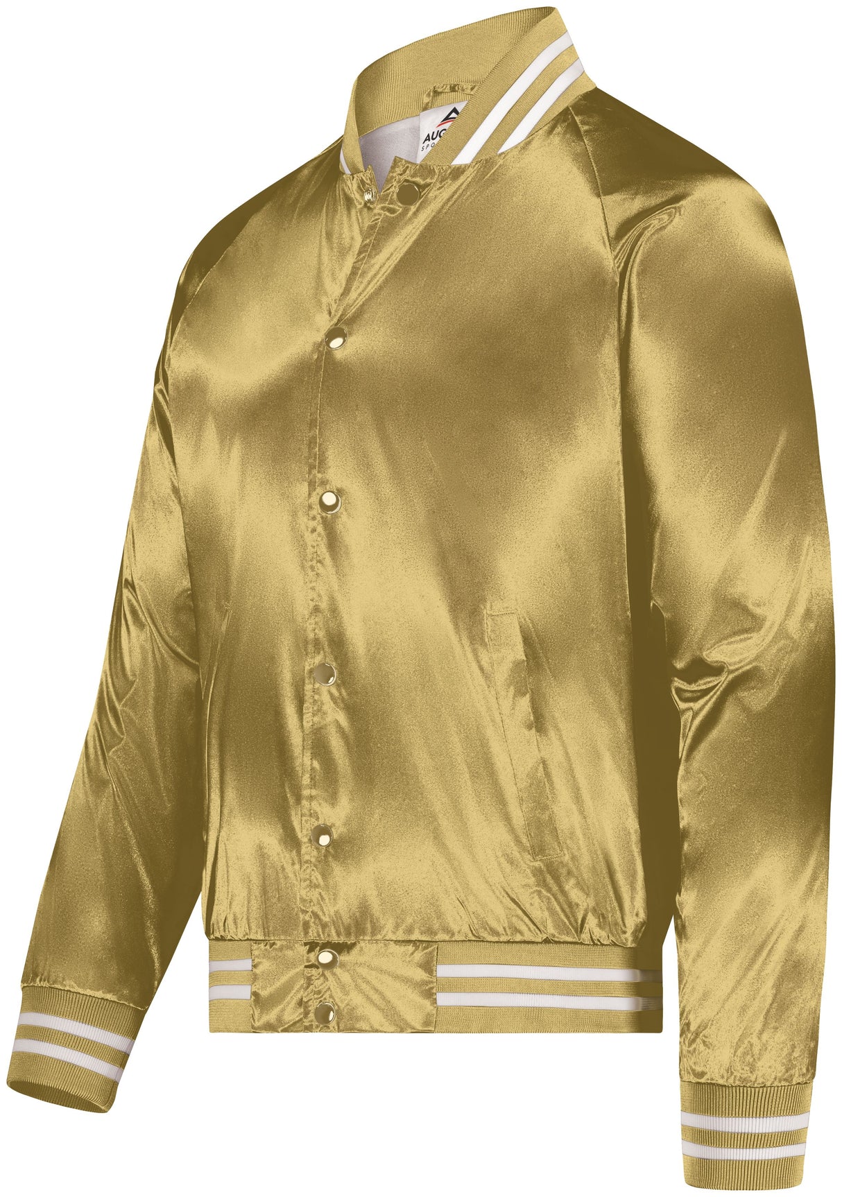 Augusta Sportswear Men's Satin Baseball Jacket/striped Trim