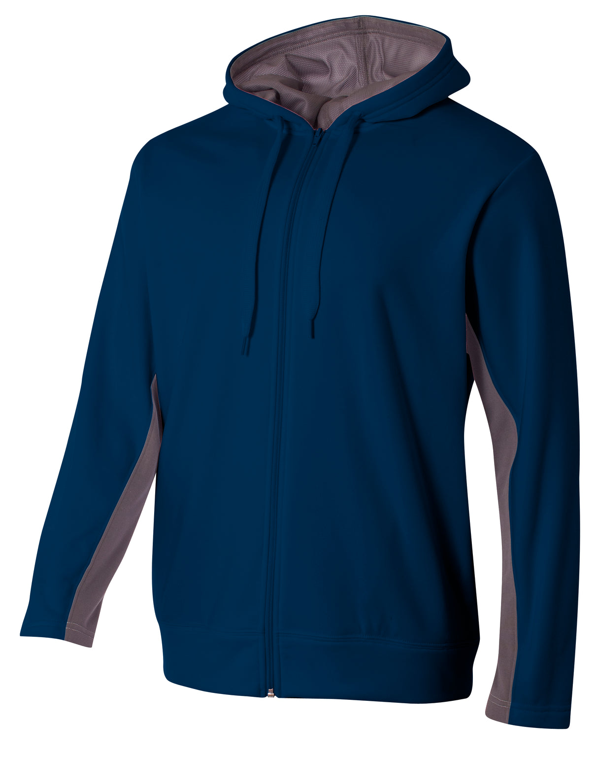 A4 Men's Full Zip Color Block Fleece Hoodie-1